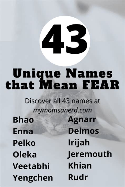 japanese names that mean fear